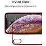 DTTO iPhone Xs Case, Clear Soft TPU Cover Case with Metal Luster Protactive Edge for Apple iPhone Xs(2018), Also Compatible with iPhone X(2017) 5.8 Inch, Red