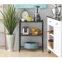 Whitmor Adjustable 3 Tier Shelving with Leveling Feet - Black