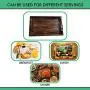 Farmhouse Rustic Serving Tray with Premium Quality Metal Handles''20.5x12.5x3''-Used with Coffee Table, Decoration, Breakfast in Bed, Wine, Food, Tea.
