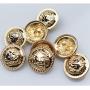 12 Pieces Gold Vintage Antique Metal Blazer Button Set - 3D Lion Head - for Blazer, Suits, Sport Coat, Uniform, Jacket 17mm 23mm