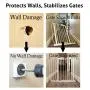 Wall Nanny Mini - Smallest Baby Gate Wall Protector (Made in USA) Protect Walls & Doorways from Pet & Dog Gates - for Child Pressure Mounted Stair Safety Gate - No Safety Hazard on Bottom Spindles