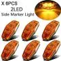 NEW SUN 6pc Amber Lights LED Side Fender Markers Surface Mount Design Truck Trailer Camper Lights Waterproof DOT Approved NEW SUN 6pc Amber Lights LED Side Fender Markers Surface Mount Design Truck Trailer Camper Lights Waterproof DOT Approved