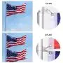 Yeshom 25 FT Upgraded Sectional Aluminum Flagpole 15 Gauge 24-30mph 3x5 US American Flag Ball Fly 2 Flags Outdoor Yeshom 25 FT Upgraded Sectional Aluminum Flagpole 15 Gauge 24-30mph 3x5 US American Flag Ball Fly 2 Flags Outdoor