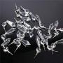 Waltz&F 38mm 20pcs Clear Crystal Chandelier Icicle Prisms Lamp Candelabra Replacement Parts with Octagon Beads