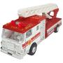 Master Toy Childrens Collectible Die-Cast Metal Pull-Back Action & Sound Fire Engine Truck with Ladder, Red
