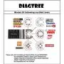 Diagtree 20 PCS Bi-Metal Oscillating Multitool Quick Release Oscillating Saw Blades Fits Fein Multimaster, Porter Cable, Black&Decker, Bosch Craftsman, Ridgid, Makita, Milwaukee, Dewalt etc