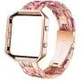 Ayeger Resin Band Compatible with Fitbit Blaze,Women Men Metal Frame Housing+ Resin Accessory Band Wristband Strap Blacelet for Fitbit Blaze Smart Watch Fitness(Red)