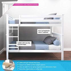 Max & Lily Bunk Bed, Twin, White