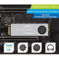 NVME NGFF M2 2280 10000 RPM SSD Chip Heatsink Turbine Fan Radiator Desktop Mute SSD Cooling Fan for Intel Optane Persistent Memory