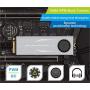 NVME NGFF M2 2280 10000 RPM SSD Chip Heatsink Turbine Fan Radiator Desktop Mute SSD Cooling Fan for Intel Optane Persistent Memory