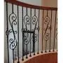 1/2'' Iron Baluster Skinny Scroll (5-Pack) Stair Parts Hollow Metal Spindles - Stair Railing Scroll Wrought Iron Balusters (Real Satin Black not Matte)