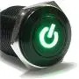 ESUPPORT 16mm 12V 3A Car Green LED Light Power Metal Push Button Toggle Switch Socket Plug Latching Black Shell ESUPPORT 16mm 12V 3A Car Green LED Light Power Metal Push Button Toggle Switch Socket Plug Latching Black Shell
