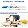 TAROSE 10-Piece T118B 3 Inch 12 TPI Assorted T-Shank Jig Saw Blades Set for Cutting Metal