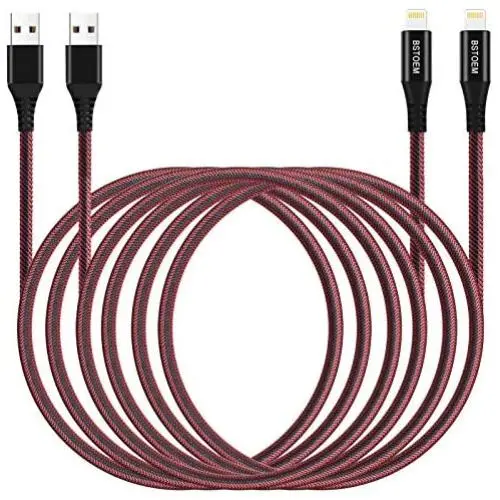 Long iPhone Charger 10ft Extra Lightning Charging Cable 2Pack 10 Foot Cord for iPhone 11/11 Pro/X/Xs Max/XR/XR/X/8/8 Plus/7/7 Plus/6/6s/Plus/SE/5c/5s/5 iPad Air 2/Mini/Max 3Meter 10Feet Charger Wire