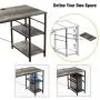 Bestier L-Shaped Desk with Storage Shelves Adjustable 95.2'' 2 Person Desk Modern Industrial Corner Computer Desk, Large L Desk for Home Office Student Writing Gaming Workstation, Gray Bestier L-Shaped Desk with Storage Shelves Adjustable 95.2'' 2 Person Desk Modern Industrial Corner Computer Desk, Large L Desk for Home Office Student Writing Gaming Workstation, Gray