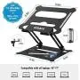 Adjustable Laptop Stand, FYSMY Ergonomic Portable Computer Stand with Heat-Vent to Elevate Laptop, 13 Lbs Heavy Duty Laptop Holder Compatible with MacBook, Air, Pro All Laptops (Black) Adjustable Laptop Stand, FYSMY Ergonomic Portable Computer Stand with Heat-Vent to Elevate Laptop, 13 Lbs Heavy Duty Laptop Holder Compatible with MacBook, Air, Pro All Laptops (Black)