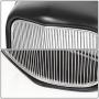 Replacement for Ford Model B/BB / 18 Polished Stainless Steel Front Grille Shell + Insert (Black/Metallic)