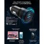 MANINAM Metal Adaptive USB C Car Charger for Samsung S21 S20 Ultra Note 20 10 Plus Super Fast Charging 2.0 [73W Turbo] Pro 55W PPS Charger Adapter for iPhone 12 11 MacBook Laptops Any USB C Devices