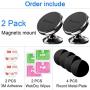 [ 2 Pack ] Magnetic Phone Car Mount, Universal Car Phone Holder for Dashboard, Cell Phone Car Kits, 360° Adjustable Magnet Cell Phone Mount Compatible with Apple iPhone, Samsung Galaxy, pixel and More