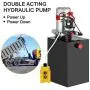 Mophorn 12V/DC Hydraulic Pump 15 Quart/ 3.9 Gallon Double Acting Metal Reservoir Hydraulic Pump Unit Remotely Controlled for Dump Trailer (15 Quart,Double Acting) Mophorn 12V/DC Hydraulic Pump 15 Quart/ 3.9 Gallon Double Acting Metal Reservoir Hydraulic Pump Unit Remotely Controlled for Dump Trailer (15 Quart,Double Acting)