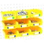 12 Pack Yellow Pegboard Bins - Pegboard Hardware Parts Storage Craft Organizer Sample Room Organzier PegBoard Workbench Bins Accessories (Yellow 12 PC)