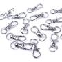 BronaGrand 60 Pieces Metal Swivel Lanyard Snap Hook with Key Rings(Small Size)