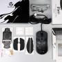 Gwolves Hati HTM Ultra Lightweight Honeycomb Design Wired Gaming Mouse 3360 Sensor - PTFE Skates - 6 Buttons - Only 61G (Gun Metal)