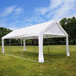 Quictent 13ftx20ft Carport Heavy Duty Car Canopy Galvanized Car Shelter with Reinforced Ground Bars