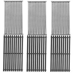 Replace parts 3 Pack Stainless Steel Cooking Grid and Porcelain Steel Cooking Grid for Select Charbroil Brand Gas Grill-griddles