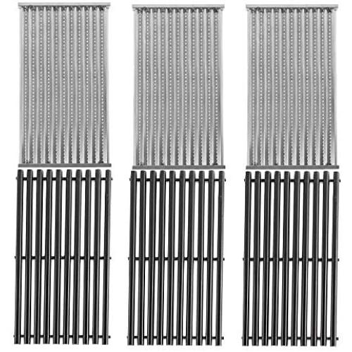 Replace parts 3 Pack Stainless Steel Cooking Grid and Porcelain Steel Cooking Grid for Select Charbroil Brand Gas Grill-griddles