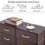 WAYTRIM 4-Tier Wide Drawer Dresser, Storage Unit with 8 Easy Pull Fabric Drawers and Metal Frame, Wood Top, Organizer Unit for Bedroom, Hallway, Entryway, Closets, 31.5 x 11.81 x 32.12 Inches - Brown WAYTRIM 4-Tier Wide Drawer Dresser, Storage Unit with 8 Easy Pull Fabric Drawers and Metal Frame, Wood Top, Organizer Unit for Bedroom, Hallway, Entryway, Closets, 31.5 x 11.81 x 32.12 Inches - Brown