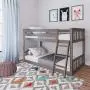 Max & Lily Solid Wood Twin Low Bunk Bed, Clay Max & Lily Solid Wood Twin Low Bunk Bed, Clay