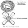 Ceiling Fan Pull Chain, 2pcs 24-inch 3mm Diameter Beaded Ball Extension Chains with Decorative Light Bulb and Fan Cord (Silver) Ceiling Fan Pull Chain, 2pcs 24-inch 3mm Diameter Beaded Ball Extension Chains with Decorative Light Bulb and Fan Cord (Silver)