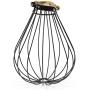 Rustic State Balloon Design Metal Light Cage Guard – Decorative Lamp Shade Black