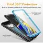 YOUMAKER Kickstand Case for Galaxy Note 9, Full Body with Built-in Screen Protector Heavy Duty Protection Shockproof Rugged Cover for Samsung Galaxy Note 9 6.4 Inch - Blue