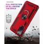 Galaxy S20 FE (6.5 inch) Case, Magnetic Shockproof 360 Degree Rotating Metal Ring Holder for Car Mount with Back Stand Case for Galaxy S20FE (Red)