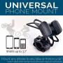 Metal Bike & Motorcycle Phone Mount - for Any Smartphone (iPhone 12 Pro, Xr, SE, Max, S20). Unbreakable Handlebar Cell Phone Holder for Bike & Bicycle