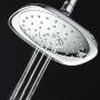 AquaDance Pressure 3-Function Giant 7.3-Inch Designer Rain Shower Head w/High Pulsating Massage & Whisper-Quiet(TM) Technology More Power-Less Noise/Brass Metal Connection Nut, Anti-Clog Jets, Chrome