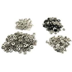 Pro Bamboo Kitchen Press Stud 120 Sets 10mm Black Metal Snap Buttons Fasteners for Craft Leather Jacket Jeans Bag