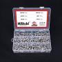 Hilitchi 410 Stainless Steel #10 Hex Washer Head Self Drilling Sheet Metal Tek Screws Assortment Kit Set with Drill Point, Self Driller, 200 Pieces