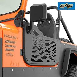 EAG US Flag Tubular 2 Door with Reflection Mirror Fit for 76-95 CJ7 / YJ Wrangler