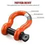 LIBERRWAY Shackles 3/4'' (2 Pack) D Ring Shackle Rugged Off Road Shackles 28.5 Ton (57,000 lbs) Maximum Break Strength with 7/8 Pin Heavy Duty D Ring for Vehicle Recovery, Orange LIBERRWAY Shackles 3/4'' (2 Pack) D Ring Shackle Rugged Off Road Shackles 28.5 Ton (57,000 lbs) Maximum Break Strength with 7/8 Pin Heavy Duty D Ring for Vehicle Recovery, Orange
