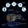 Bluetooth FM Transmitter for Car, QC3.0 Wireless Bluetooth FM Radio Adapter Music Player Car Kit with Hands Free Calling and 2 USB Ports Charger Support USB Flash Drive