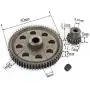 Hobbypark 11184 Steel Diff Differential Main Metal Spur Gear 64T &11119 Motor Gear 17T RC Replacement Parts for Redcat HSP 1/10 Monster Truck