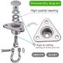 9M Stainless Steel 304 Load Thrust Bearing Swing Spreader, Heavy 360 +180 Degree Rotary Swing Spreader Wooden Playground Yoga Hammock Chair Rope sandbag Porch tire Web Swing Set Load 1500BL