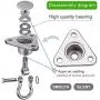 9M 2 Sets of Silent Bearing Swing Hangers,Heavy Duty 180°+360° Rotate Swing Swivel Hook, 1500LB Capacity Wooden Concrete Playground Yoga Hammock Chair Rope Punching Bag Porch Swing Sets