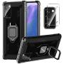 PULEN for Samsung Galaxy Note 20 Case with Camera Lens Screen Protector [1 Pack],Hybrid Armor Metal Ring Holder Magnetic Car Mount,Full Encirclement Shockproof Sturdy Bumper Protective Cover (Black)