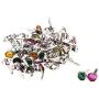 Fityle 50 Pieces Mini Round Rhinestone Head 7mm Metal Brad Paper Fastener Embellishments for Kids Card Making Scrapbooking Art Crafts