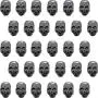 Punk Skull Ghost Rapid Rivets Studs, Metal Double Cap Compression Rivet, Speedy Rivet for Bag Hat Shoe Jacket Belt Motorcycle Furs Jeans Choker DIY Punk Leather Craft (30Pack, 0.2×0.3 in) (Gun Black)
