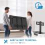 Universal TV Stand - Table Top TV Stand for 32-47 Inch LCD LED TVs - Height Adjustable TV Base Stand with Tempered Glass Base & Wire Management & Security Wire, Holds Up to 88lbs, VESA 400x400mm